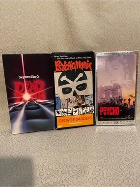 Lot of 3 Horror VHS Tapes Dead Zone, Psycho, Psychomania